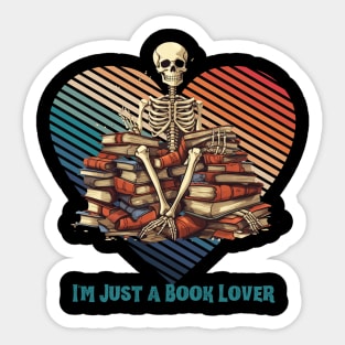 I'm Just a Book Lover Funny Halloween Gift Sticker